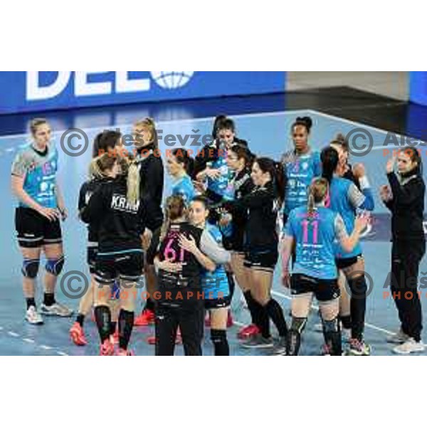 in action during EHF Champions League Women 2020-2021 handball match between Krim Mercator (SLO) and CSM Bucuresti (ROU) in SRC Stozice, Ljubljana, Slovenia on November 7, 2020
