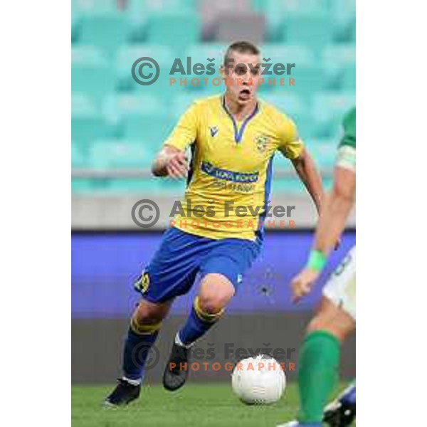Nikola Krajinovic in action during Prva Liga Telekom Slovenije 2002-2021 football match between Olimpija and Koper in SRC Stozice, Ljubljana, Slovenia on November 7, 2020