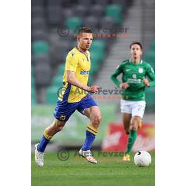 Dare Vrsic in action during Prva Liga Telekom Slovenije 2002-2021 football match between Olimpija and Koper in SRC Stozice, Ljubljana, Slovenia on November 7, 2020