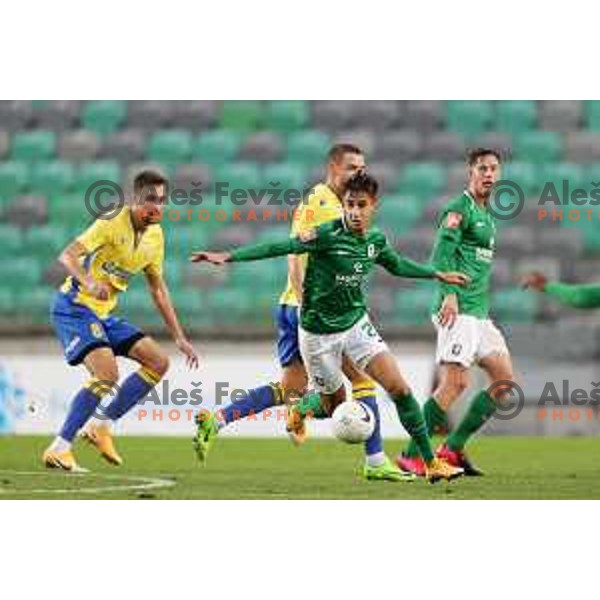 Mihail Caimacov in action during Prva Liga Telekom Slovenije 2002-2021 football match between Olimpija and Koper in SRC Stozice, Ljubljana, Slovenia on November 7, 2020