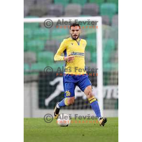 in action during Prva Liga Telekom Slovenije 2002-2021 football match between Olimpija and Koper in SRC Stozice, Ljubljana, Slovenia on November 7, 2020