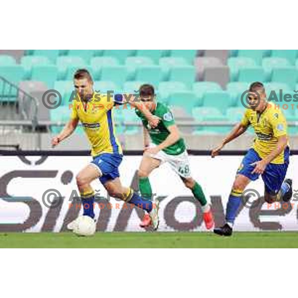 Dare Vrsic in action during Prva Liga Telekom Slovenije 2002-2021 football match between Olimpija and Koper in SRC Stozice, Ljubljana, Slovenia on November 7, 2020