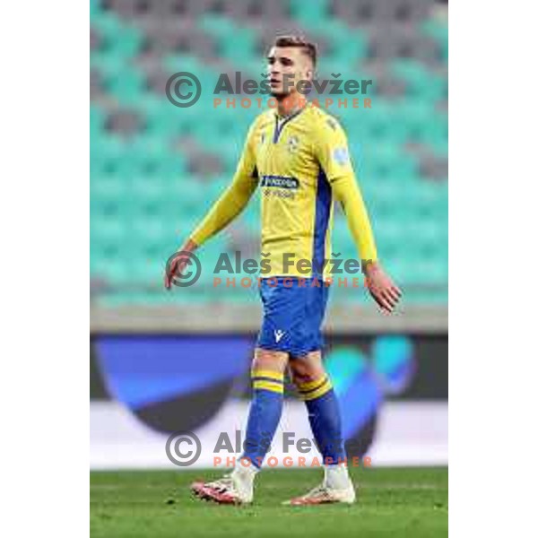 Nardin Mulahusejnovic in action during Prva Liga Telekom Slovenije 2002-2021 football match between Olimpija and Koper in SRC Stozice, Ljubljana, Slovenia on November 7, 2020