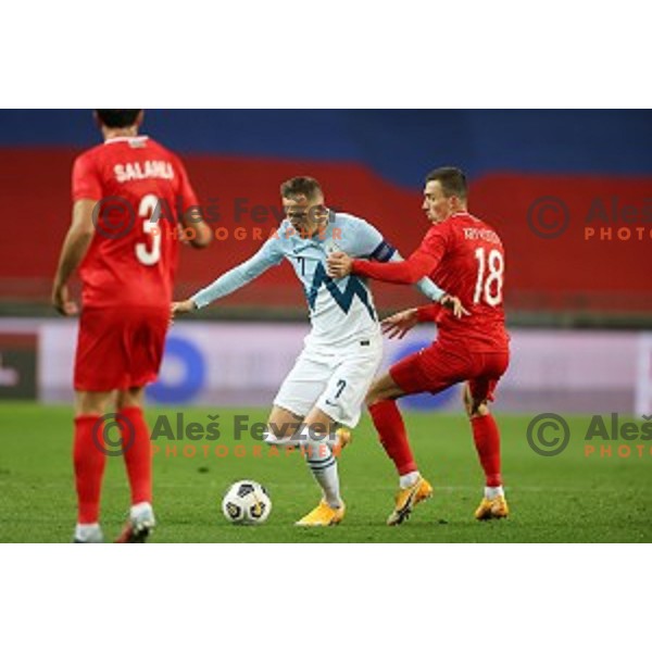 Josip Ilicic in action during friendly football match between Slovenia and Azerbaijan in SRC Stozice, Ljubljana, Slovenia on November 11, 2020