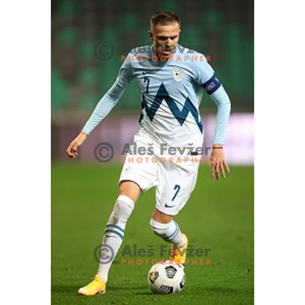 Josip Ilicic in action during friendly football match between Slovenia and Azerbaijan in SRC Stozice, Ljubljana, Slovenia on November 11, 2020
