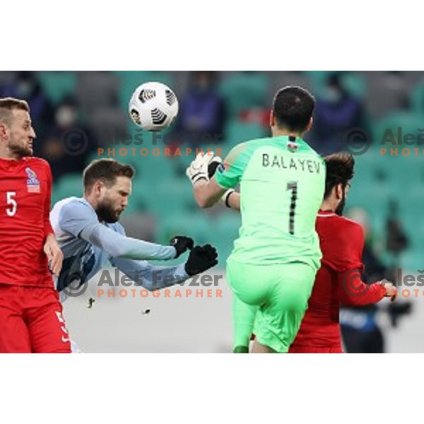 Tim Matavz in action during friendly football match between Slovenia and Azerbaijan in SRC Stozice, Ljubljana, Slovenia on November 11, 2020