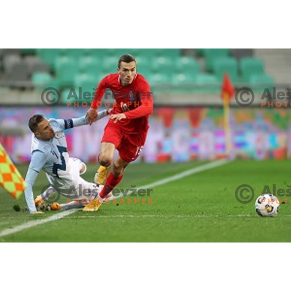 Josip Ilicic in action during friendly football match between Slovenia and Azerbaijan in SRC Stozice, Ljubljana, Slovenia on November 11, 2020