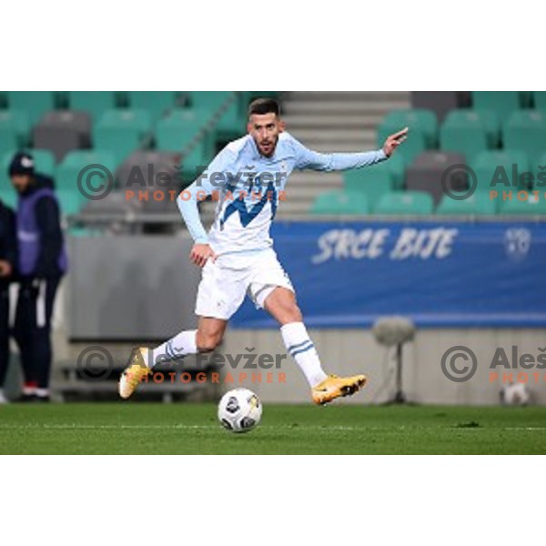 Mario Jurcevic in action during friendly football match between Slovenia and Azerbaijan in SRC Stozice, Ljubljana, Slovenia on November 11,2020