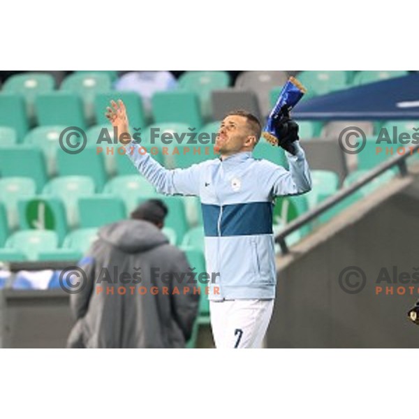 Josip Ilicic in action during friendly football match between Slovenia and Azerbaijan in SRC Stozice, Ljubljana, Slovenia on November 11, 2020