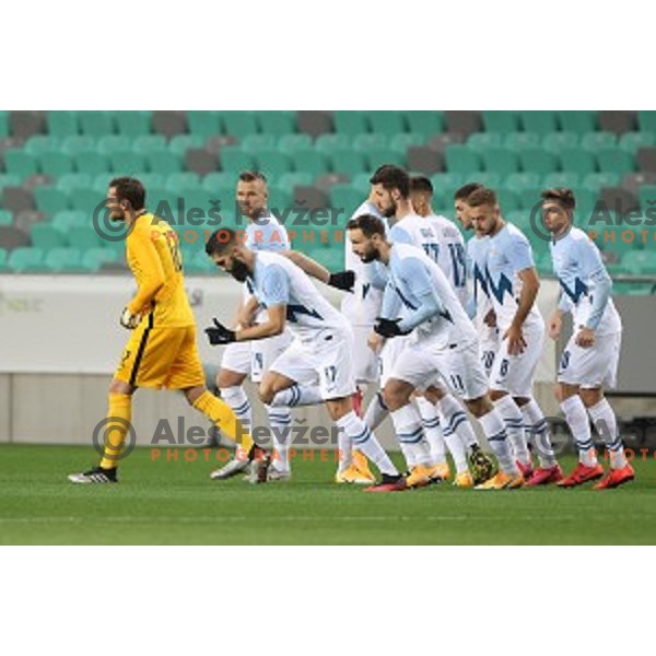 Miha Mevlja, Tim Matavz, Sandi Lovric, Miha Zajc during friendly football match between Slovenia and Azerbaijan in SRC Stozice, Ljubljana, Slovenia on November 11,2020