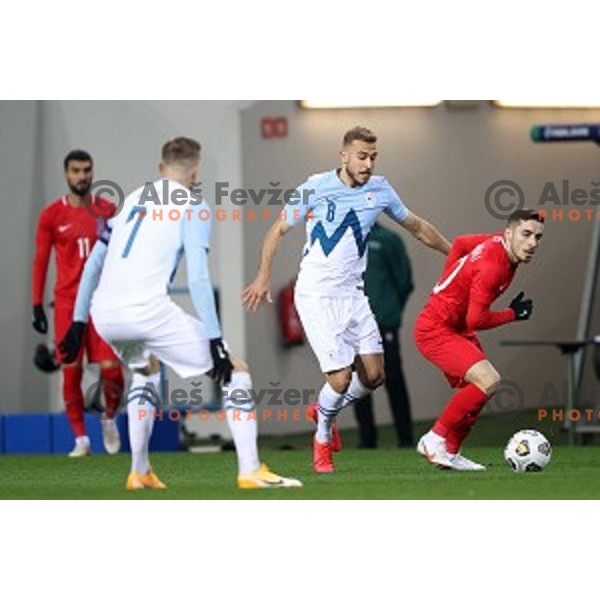 Sandi Lovric in action during friendly football match between Slovenia and Azerbaijan in SRC Stozice, Ljubljana, Slovenia on November 11, 2020