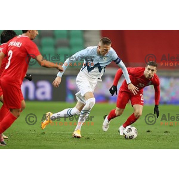 Josip Ilicic in action during friendly football match between Slovenia and Azerbaijan in SRC Stozice, Ljubljana, Slovenia on November 11, 2020