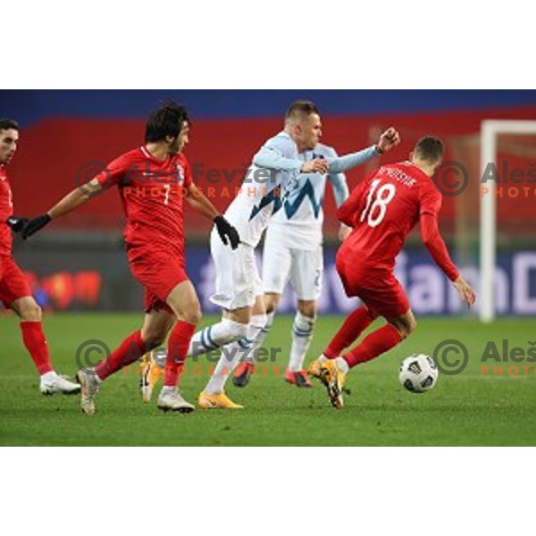 Josip Ilicic in action during friendly football match between Slovenia and Azerbaijan in SRC Stozice, Ljubljana, Slovenia on November 11, 2020