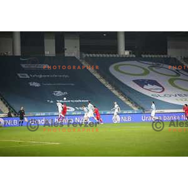 in action during friendly football match between Slovenia and Azerbaijan in SRC Stozice, Ljubljana, Slovenia on November 11, 2020
