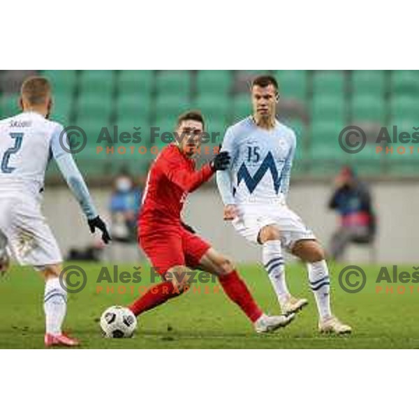 Damjan Bohar in action during friendly football match between Slovenia and Azerbaijan in SRC Stozice, Ljubljana, Slovenia on November 11, 2020