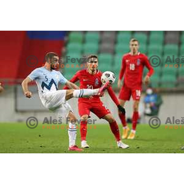 Nino Kouter in action during friendly football match between Slovenia and Azerbaijan in SRC Stozice, Ljubljana, Slovenia on November 11, 2020
