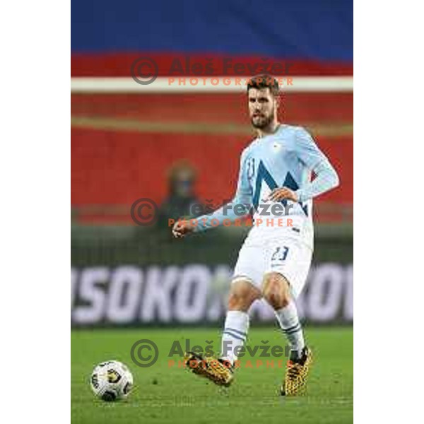 Kenan Bajric in action during friendly football match between Slovenia and Azerbaijan in SRC Stozice, Ljubljana, Slovenia on November 11, 2020
