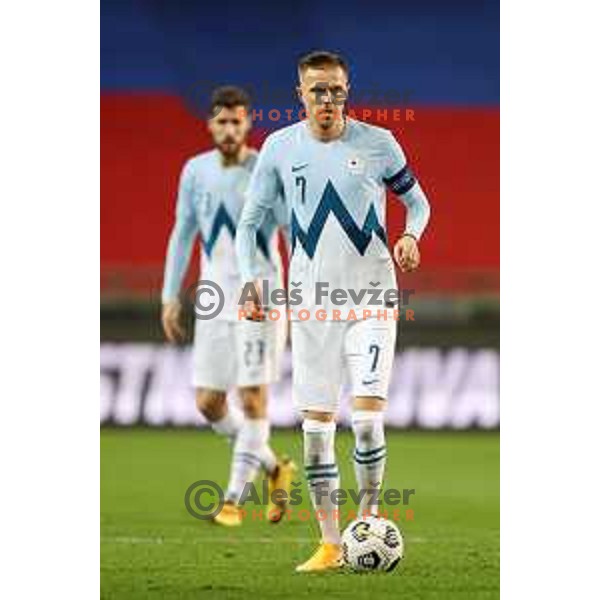 Josip Ilicic in action during friendly football match between Slovenia and Azerbaijan in SRC Stozice, Ljubljana, Slovenia on November 11, 2020