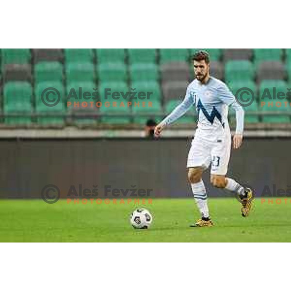 Kenan Bajric in action during friendly football match between Slovenia and Azerbaijan in SRC Stozice, Ljubljana, Slovenia on November 11, 2020