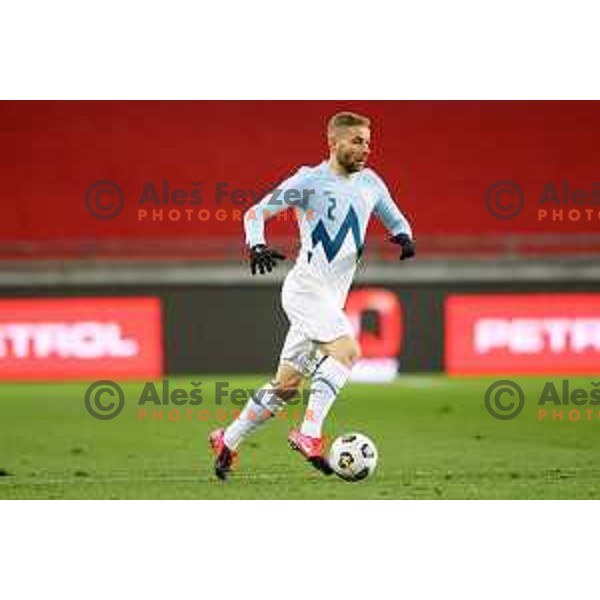 Nejc Skubic in action during friendly football match between Slovenia and Azerbaijan in SRC Stozice, Ljubljana, Slovenia on November 11, 2020