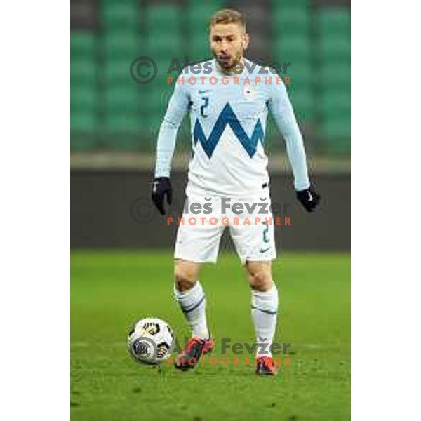 Nejc Skubic in action during friendly football match between Slovenia and Azerbaijan in SRC Stozice, Ljubljana, Slovenia on November 11, 2020