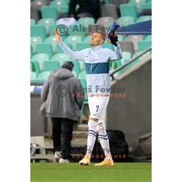 Josip Ilicic in action during friendly football match between Slovenia and Azerbaijan in SRC Stozice, Ljubljana, Slovenia on November 11, 2020