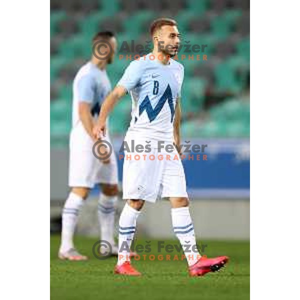 Sandi Lovric in action during friendly football match between Slovenia and Azerbaijan in SRC Stozice, Ljubljana, Slovenia on November 11, 2020