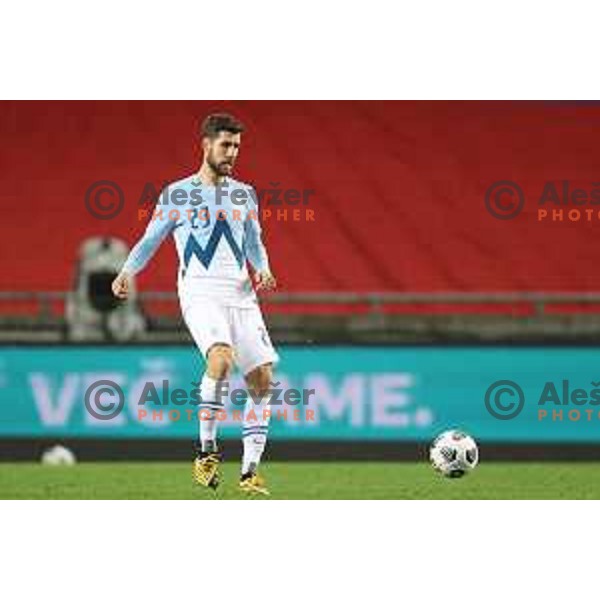 Kenan Bajric in action during friendly football match between Slovenia and Azerbaijan in SRC Stozice, Ljubljana, Slovenia on November 11, 2020