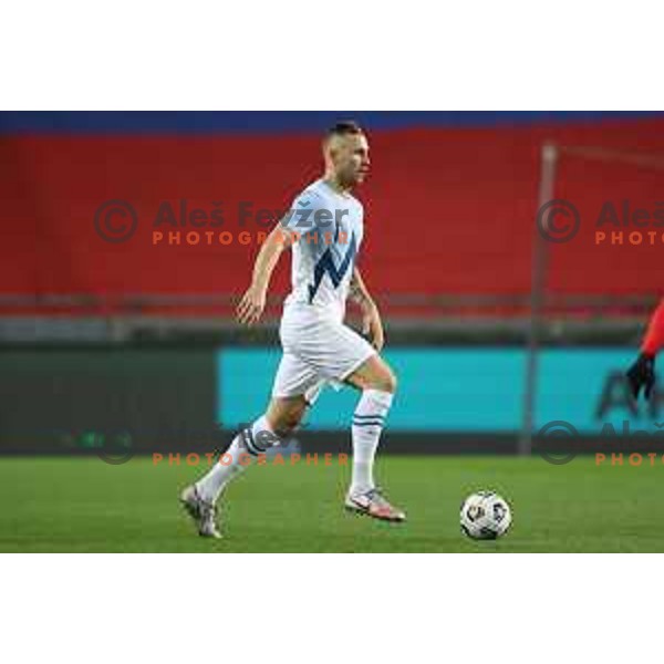 Jasmin Kurtic in action during friendly football match between Slovenia and Azerbaijan in SRC Stozice, Ljubljana, Slovenia on November 11, 2020