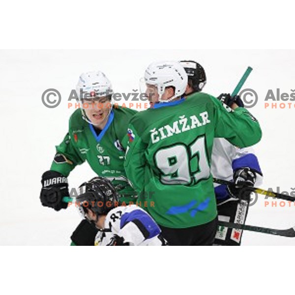 of SZ Olimpija in action during Alps League ice-hockey match between SZ Olimpija and Weihenstephan in Ljubljana, Slovenia on November 14, 2020