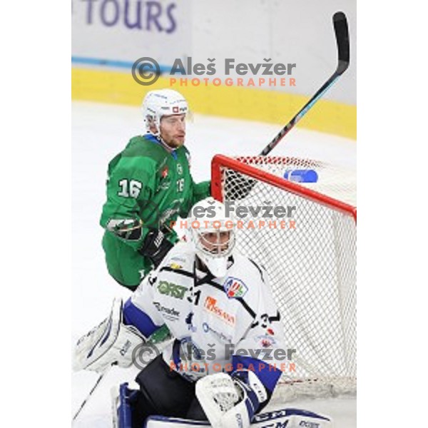 Ales Music of SZ Olimpija in action during Alps League ice-hockey match between SZ Olimpija and Weihenstephan in Ljubljana, Slovenia on November 14, 2020
