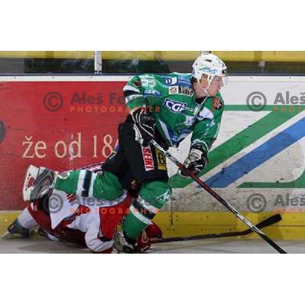 Ales Music at sixth game of the Final of EBEL league between ZM Olimpija and Red Bulls Salzburg, played in Ljubljana 25.3.2008. Red Bulls Salzburg won the game 3:2 and series 4:2 and became Champions of EBEL league. Photo by Ales Fevzer 
