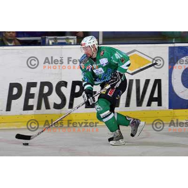 Matej Hocevar at sixth game of the Final of EBEL league between ZM Olimpija and Red Bulls Salzburg, played in Ljubljana 25.3.2008. Red Bulls Salzburg won the game 3:2 and series 4:2 and became Champions of EBEL league. Photo by Ales Fevzer 