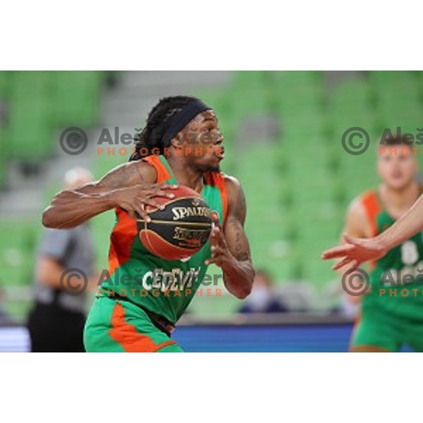 Kendrick Perry in action during ABA league regular season basketball match between Cedevita Olimpija and Borac in Ljubljana on November 15, 2020