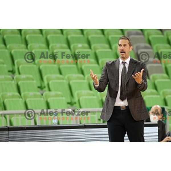 Jurica Golemac in action during ABA league regular season basketball match between Cedevita Olimpija and Borac in Ljubljana on November 15, 2020