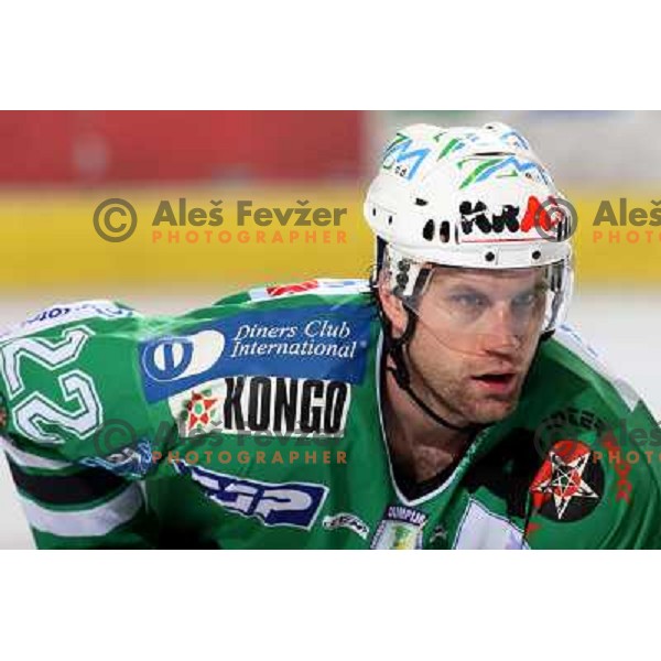 Greg Kuznik at sixth game of the Final of EBEL league between ZM Olimpija and Red Bulls Salzburg, played in Ljubljana 25.3.2008. Red Bulls Salzburg won the game 3:2 and series 4:2 and became Champions of EBEL league. Photo by Ales Fevzer 