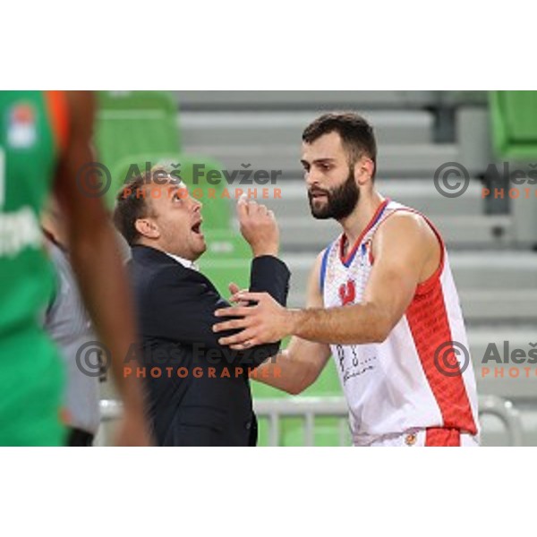 MArko Marinovic during ABA league regular season basketball match between Cedevita Olimpija and Borac in Ljubljana on November 15, 2020