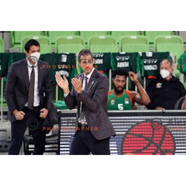 Jurica Golemac in action during ABA league regular season basketball match between Cedevita Olimpija and Borac in Ljubljana on November 15, 2020