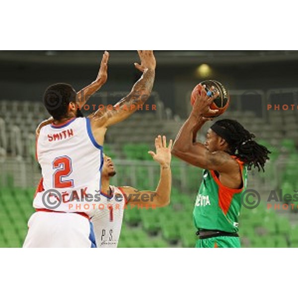 Kendrick Perry in action during ABA league regular season basketball match between Cedevita Olimpija and Borac in Ljubljana on November 15, 2020