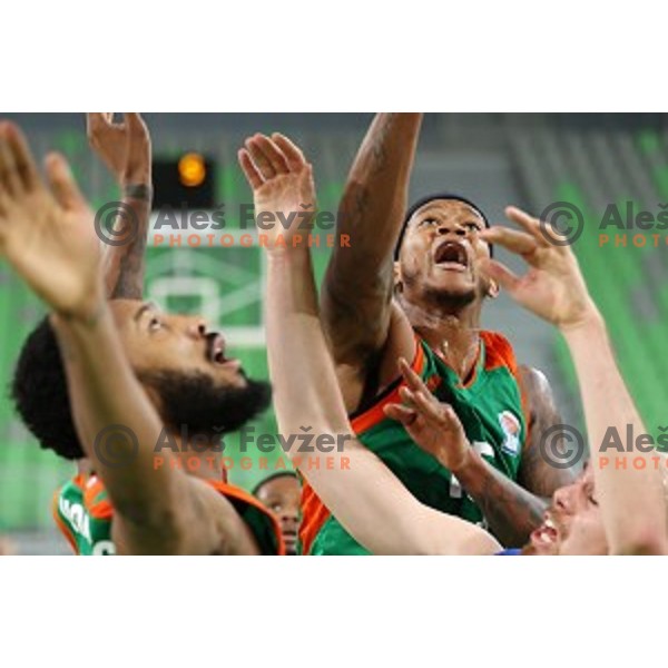 Rion Brown in action during ABA league regular season basketball match between Cedevita Olimpija and Borac in Ljubljana on November 15, 2020