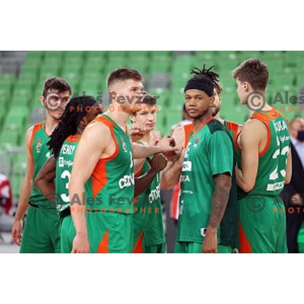 Edo Muric in action during ABA league regular season basketball match between Cedevita Olimpija and Borac in Ljubljana on November 15, 2020