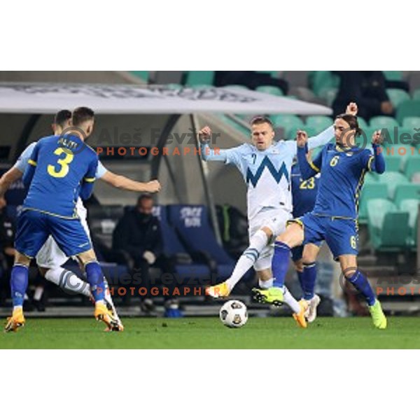 Josip Ilicic of Slovenia in action during UEFA Nations League 2021 football match between Slovenia and Kosovo in SRC Stozice, Ljubljana on November 15, 2020