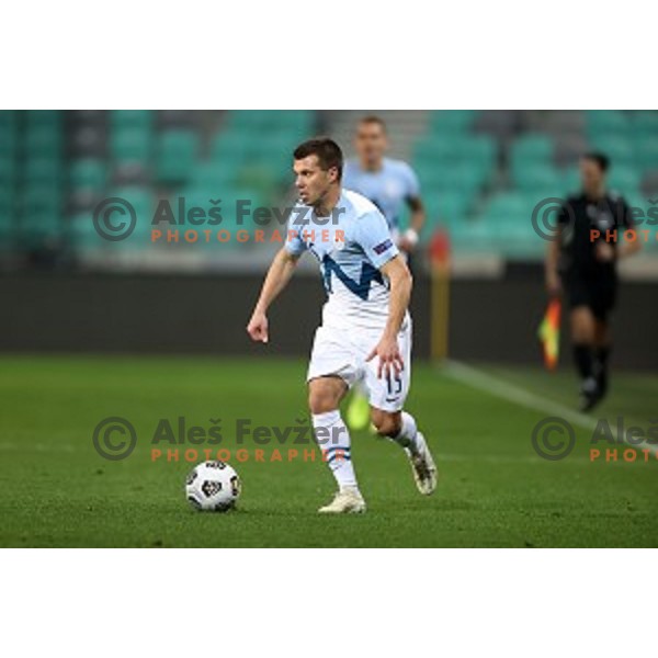 Damjan Bohar of Slovenia in action during UEFA Nations League 2021 football match between Slovenia and Kosovo in SRC Stozice, Ljubljana on November 15, 2020