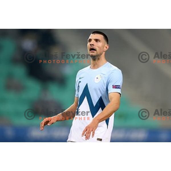 Haris Vuckic of Slovenia in action during UEFA Nations League 2021 football match between Slovenia and Kosovo in SRC Stozice, Ljubljana on November 15, 2020