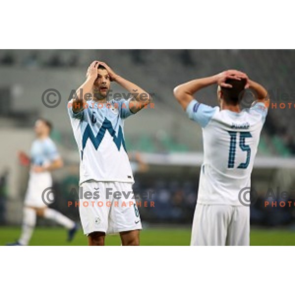 Haris Vuckic of Slovenia in action during UEFA Nations League 2021 football match between Slovenia and Kosovo in SRC Stozice, Ljubljana on November 15, 2020