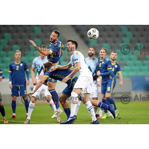 Amadej Vetrih of Slovenia in action during UEFA Nations League 2021 football match between Slovenia and Kosovo in SRC Stozice, Ljubljana on November 15, 2020