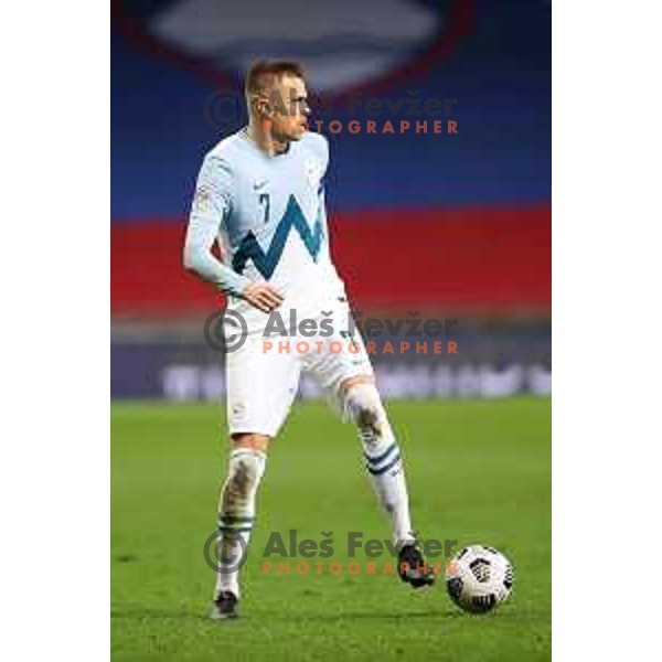 Josip Ilicic of Slovenia in action during UEFA Nations League 2021 football match between Slovenia and Kosovo in SRC Stozice, Ljubljana on November 15, 2020