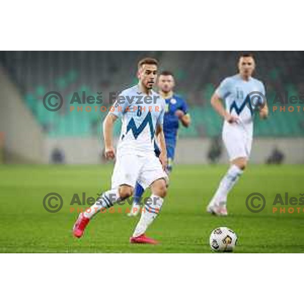 Sandi Lovric of Slovenia in action during UEFA Nations League 2021 football match between Slovenia and Kosovo in SRC Stozice, Ljubljana on November 15, 2020