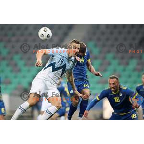 Jasmin Kurtic of Slovenia in action during UEFA Nations League 2021 football match between Slovenia and Kosovo in SRC Stozice, Ljubljana on November 15, 2020