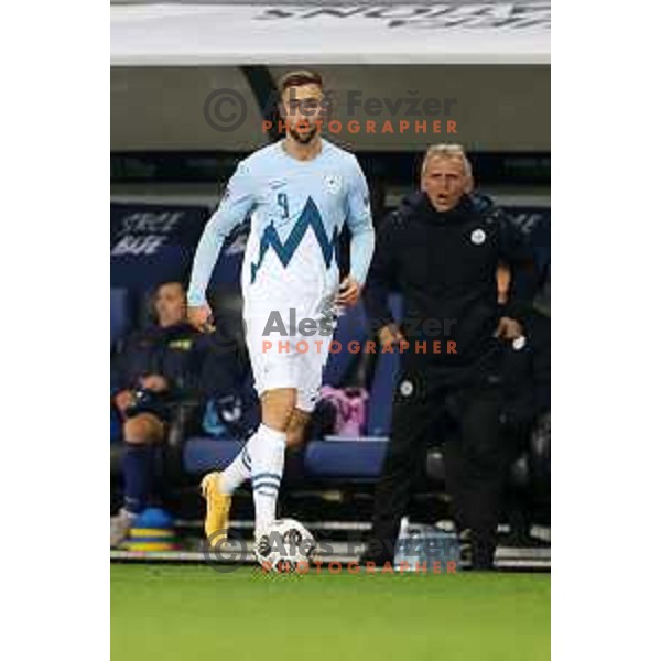 Andraz Sporar of Slovenia in action during UEFA Nations League 2021 football match between Slovenia and Kosovo in SRC Stozice, Ljubljana on November 15, 2020